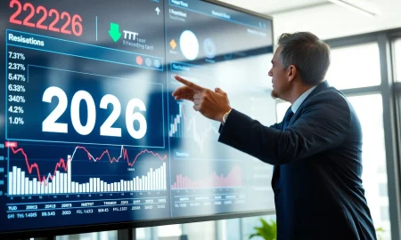 Expert analyzing 2026 investment outlook with market data and growth projections