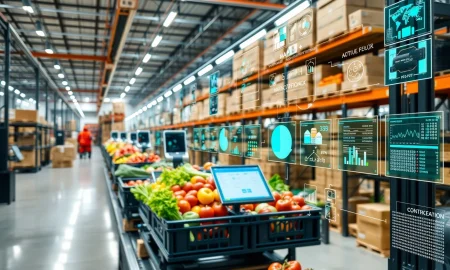 AI food supply chain management system optimizing logistics with real-time data analytics