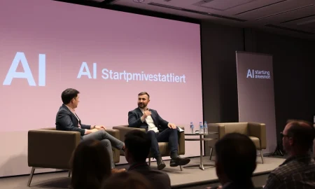 Top VCs discussing investment criteria for AI founders at StockPil Disrupt 2025 conference
