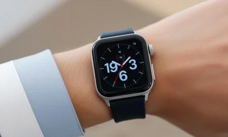 Apple Watch SE 3 displaying health metrics and always-on screen features