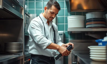 Professional appliance repair technician ensuring business continuity through reliable equipment maintenance