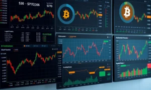 Bitcoin perpetual futures dashboard showing long/short ratio analysis and market sentiment indicators