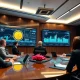 Corporate Bitcoin treasury diversification strategy meeting with digital asset charts