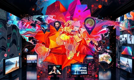 Digital art revolution showcasing global exhibitions and technological innovation in contemporary creative expression