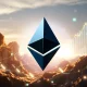 Charts and data streams symbolizing the strong fundamentals and investor confidence driving the Ether price towards the $5,000 mark.