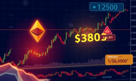 Ethereum liquidation risk analysis showing price threshold and market dynamics