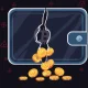 Critical wallet security failure showing digital assets leaking from compromised cryptocurrency wallet