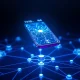 Gaia decentralized AI smartphone displaying neural network interface with blockchain connectivity