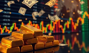 Gold price surge during market uncertainty with investors seeking safe haven assets