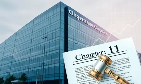 Healthcare corporation filing Chapter 11 bankruptcy protection with financial documents
