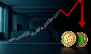 Hyperscale Data stock chart crashing despite major Bitcoin investment showing market volatility