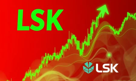 LSK cryptocurrency dramatic price surge chart showing extreme volatility patterns