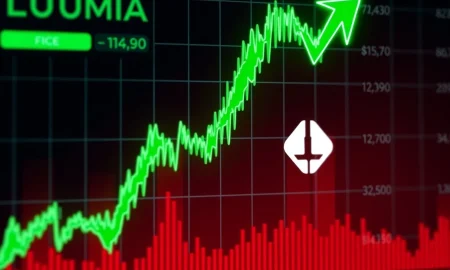 LUMIA cryptocurrency price surge analysis chart showing dramatic growth amid market volatility