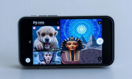 Meta's Vibes platform showcasing AI-generated videos in a social media feed