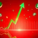 MLN cryptocurrency dramatic price surge chart showing massive gains