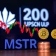 MSTR stock performance chart showing surge alongside Bitcoin and S&P 500 inclusion news