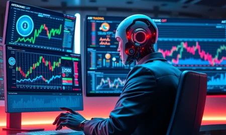Nansen's AI-powered trading agent analyzing cryptocurrency market data with blockchain visualizations