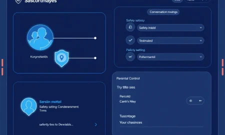 GPT-5 AI safety features protecting sensitive conversations with parental controls interface