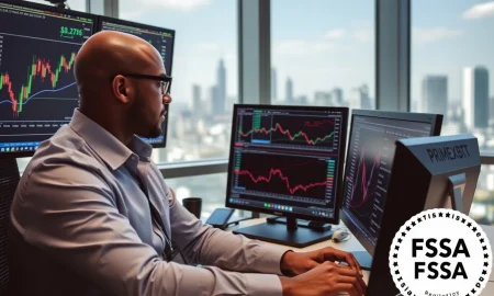 South African trader using PrimeXBT platform for transparent trading with FSCA regulation