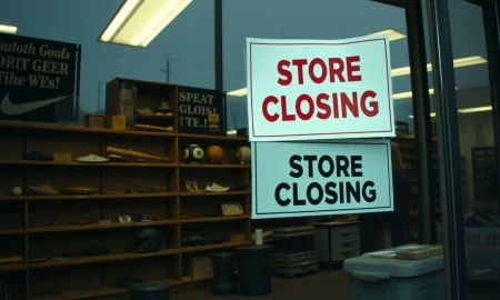 Historic sporting goods retailer closing after more than a century in business with empty storefront