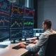 Stock market today analysis showing trading dashboard with market indices and quarter-end performance data