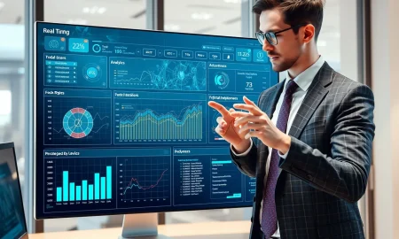 AI project ideas dashboard showing real-time business analytics and market intelligence