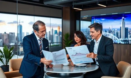 Navan IPO business executives reviewing financial documents during government shutdown