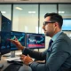 Private banking evolution showing modern wealth management strategies and data analysis