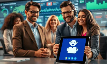 Hybrid-service models integrating AI technology with human customer support for business growth