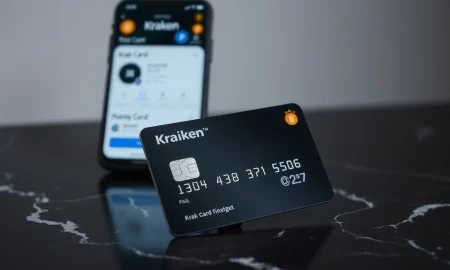 The new Kraken Krak Card Mastercard for spending cryptocurrency across Europe.