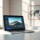 Adobe Photoshop AI assistant interface for natural language image editing on a laptop screen.