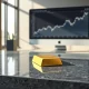Agnico Eagle Mines gold bar and stock chart representing record shareholder returns and free cash flow.