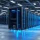 AI infrastructure data center server rack with liquid cooling representing top AI stocks March 2026