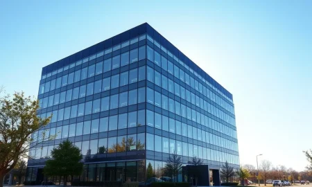 Commercial real estate building representing Alpine Income Property Trust's dividend-paying portfolio.
