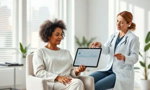 Amazon Health AI assistant consultation between patient and healthcare provider in modern medical setting