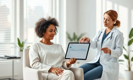 Amazon Health AI assistant consultation between patient and healthcare provider in modern medical setting