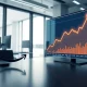 Amazon logo with financial data chart analyzing the company's premium P/E ratio and 2026 stock valuation.