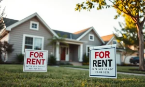A modern American home for rent, representing American Homes 4 Rent stock entering oversold territory.