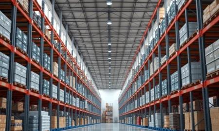 Interior of a modern Americold temperature-controlled warehouse, representing the REIT's core assets and operational strength for investors.