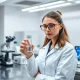 Scientist analyzing pharmaceutical research in laboratory representing ARS Pharmaceuticals earnings report