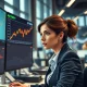 Financial analyst in Sydney monitors AUD/USD exchange rate surging past 0.7100 on trading screen.