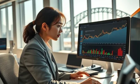 AUD/USD currency pair analysis on trading desk as Australian dollar strengthens on exports and China demand