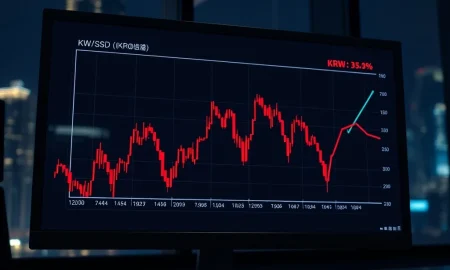 Bank of Korea intervenes as KRW volatility spikes on oil shock - financial trading chart analysis