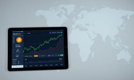 Bitcoin Ethereum XRP price charts react to Trump Iran war statement on digital tablet