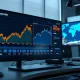 Live financial data charts for Bitcoin, NIFTY 50, and oil prices on a trading desk during March 9, 2026 market news.