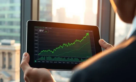 Analyst monitoring a sharp inflow into the Vanguard BIV bond ETF on a financial chart.