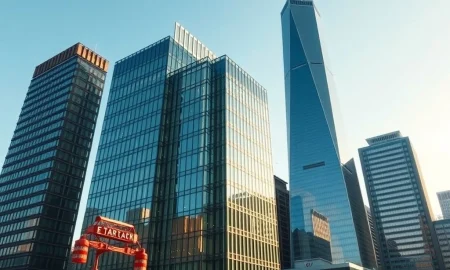 A modern office tower in London's Canary Wharf, the subject of Blackstone's £250 million property sale.