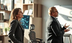 Bluesky CEO Jay Graber and interim CEO Toni Schneider during leadership transition at decentralized social media company