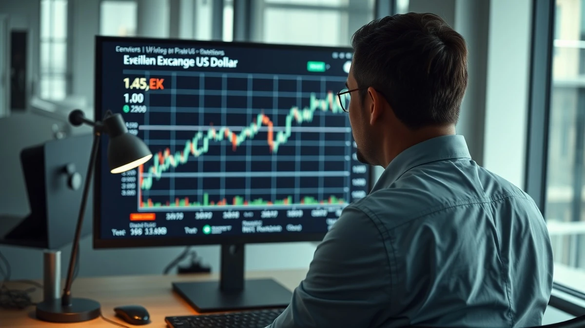 Financial analyst reviews Euro currency chart highlighting policy and energy risks.