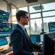 Financial analyst examines EUR/GBP charts amid Bank of England policy repricing in London trading environment